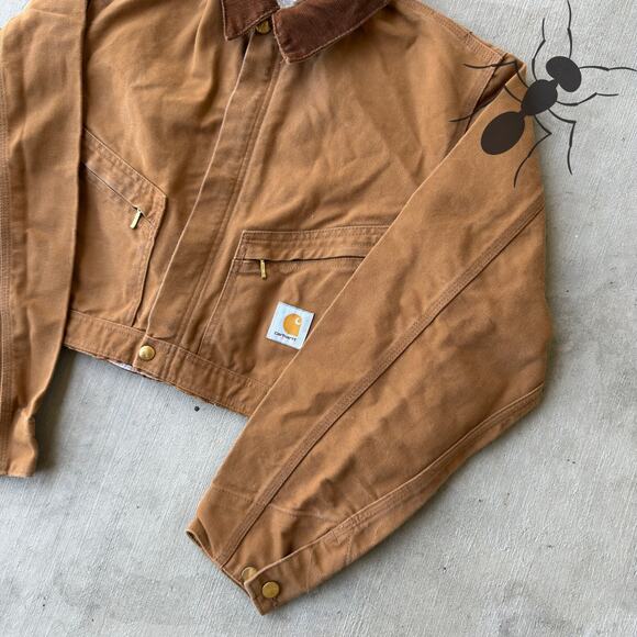 Carhartt brown cropped Detroit style work wear jacket - Picture 4 of 8